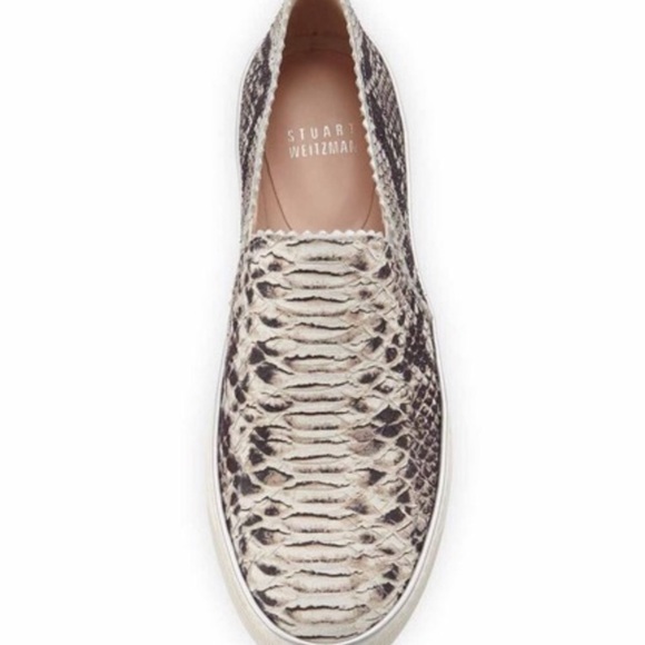 Stuart Weitzman Nugget Snake-Print Slip-On Sneaker - Picture 2 of 16